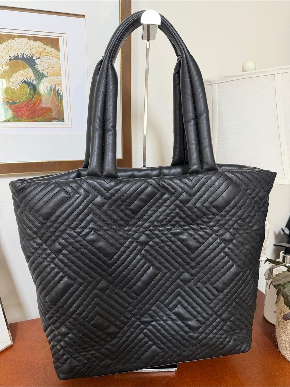 Karl Lagerfeld Classic Quilted Tote Bag - Black - Picture 9 of 13